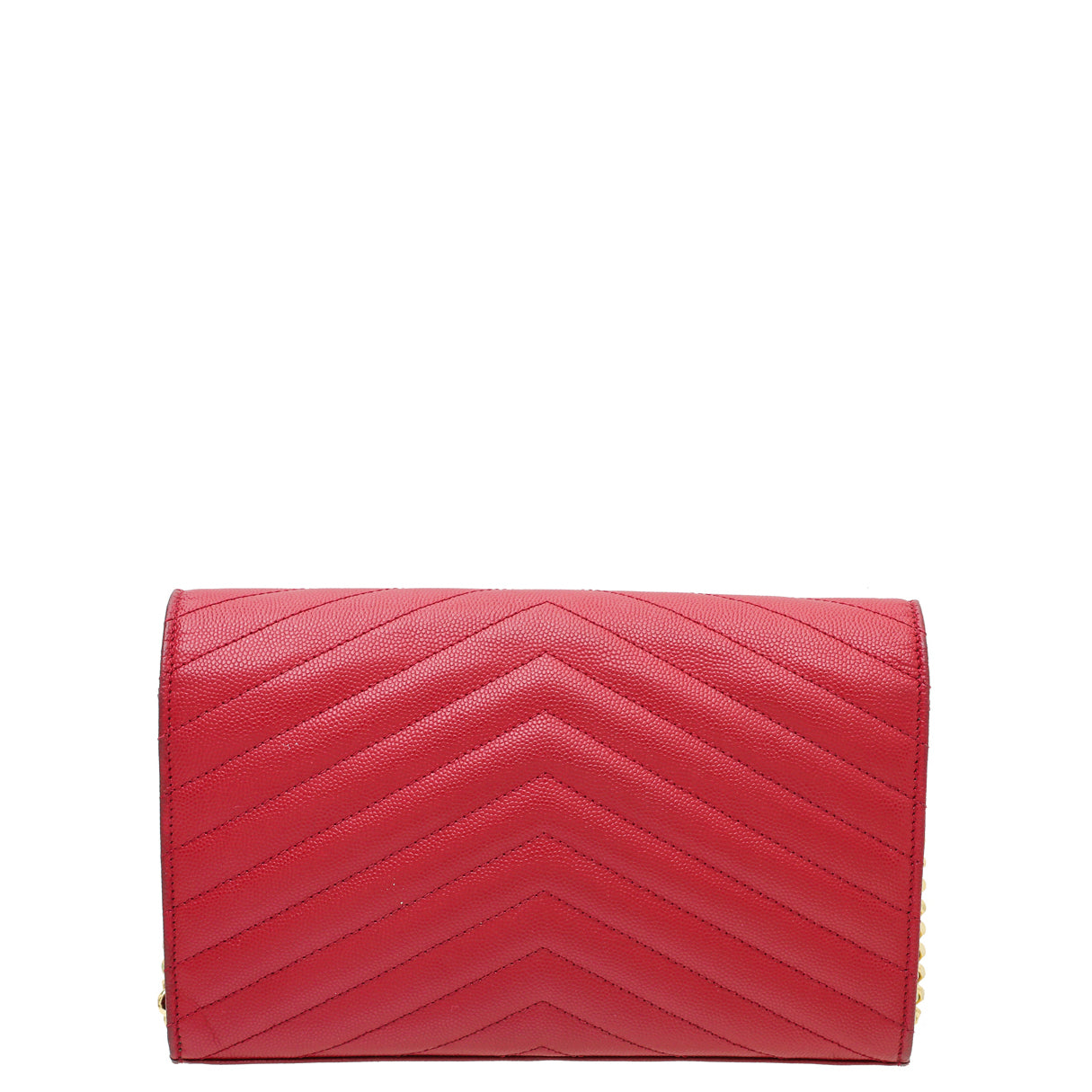 YSL Red Monogram Cassandre Chain Wallet-YSL-THE CLOSET