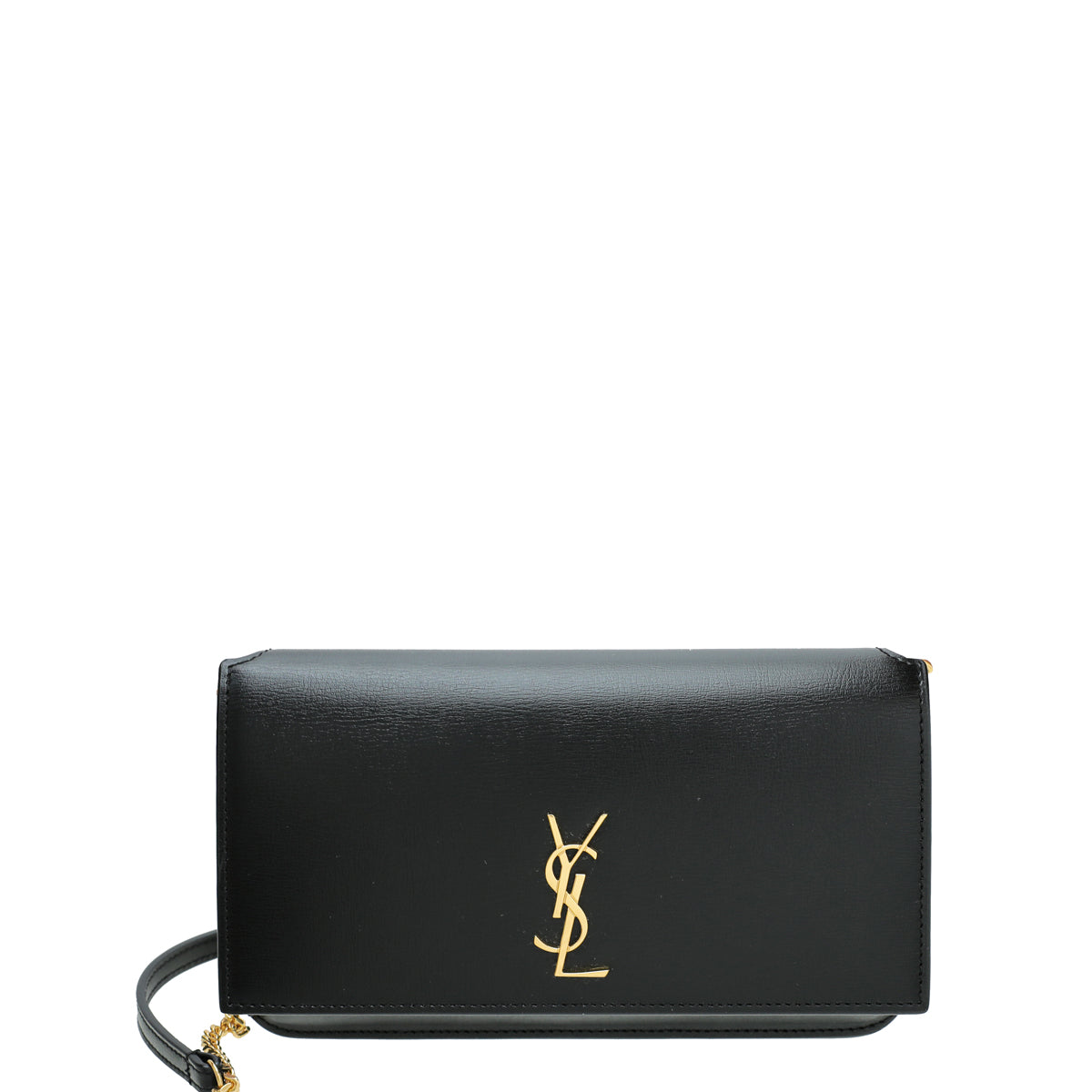 YSL Black Monogram Chain Crossbody Phone Holder-YSL-THE CLOSET