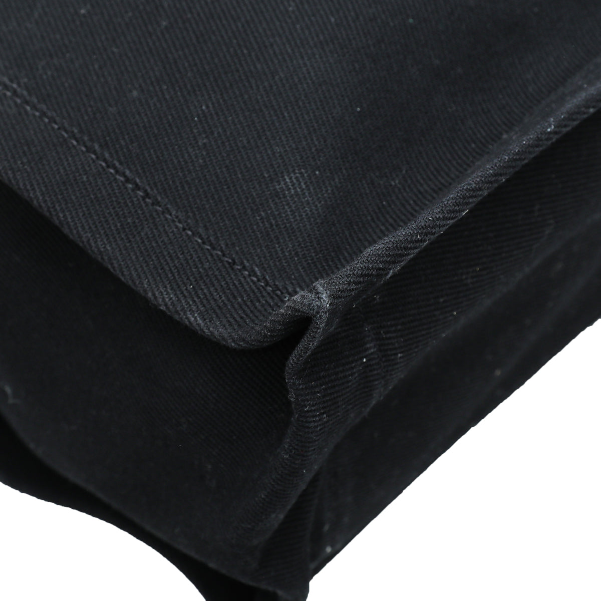 YSL Black Rive Gauche Linen Tote Large Bag