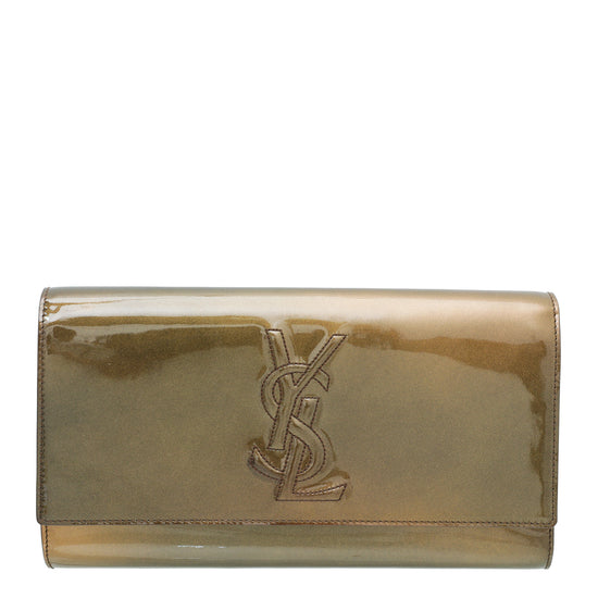 YSL Bronze Monogram Belle De Jour Large Clutch