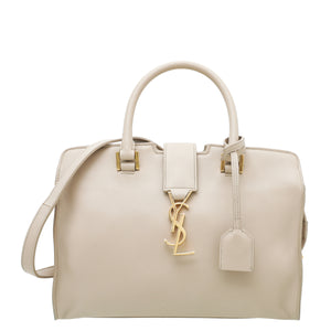 ysl beige monogram cabas baby bag bage