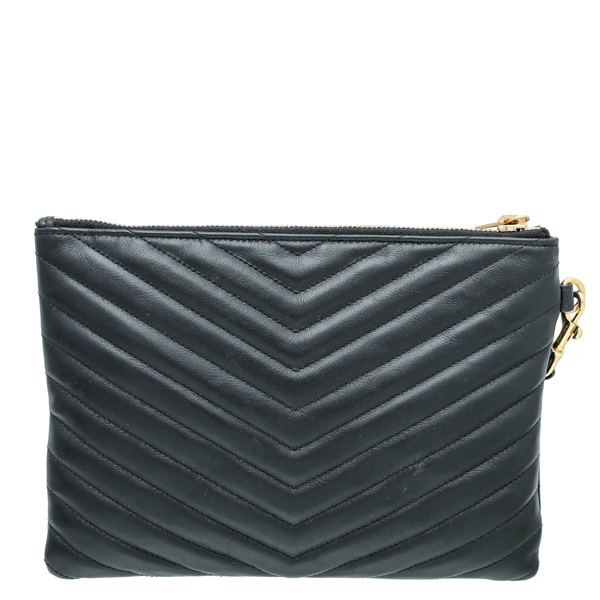 YSL Black Monogram Wristlet Pouch-YSL-THE CLOSET