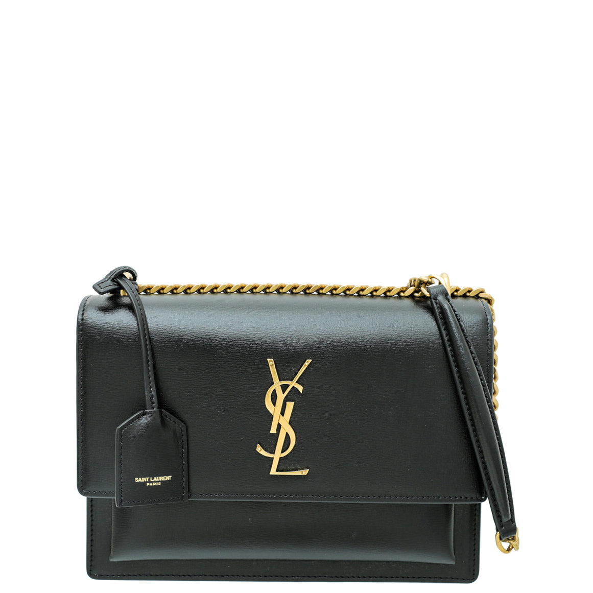 YSL Black Sunset Medium Bag-YSL-THE CLOSET