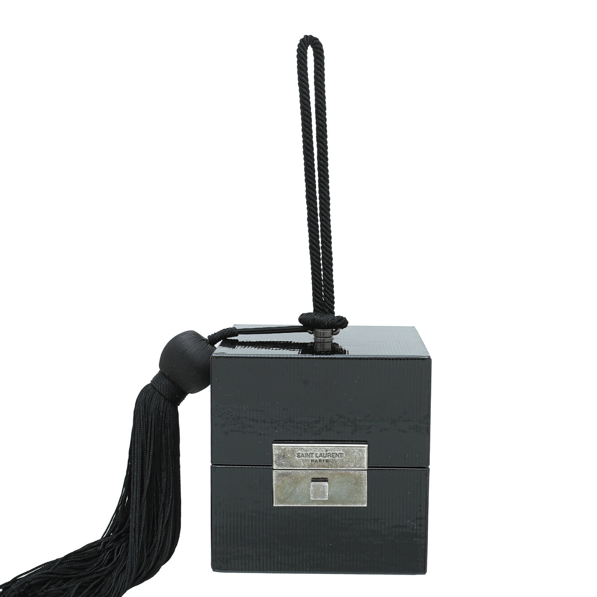 YSL Black Jerry Cube Box Clutch-YSL-THE CLOSET