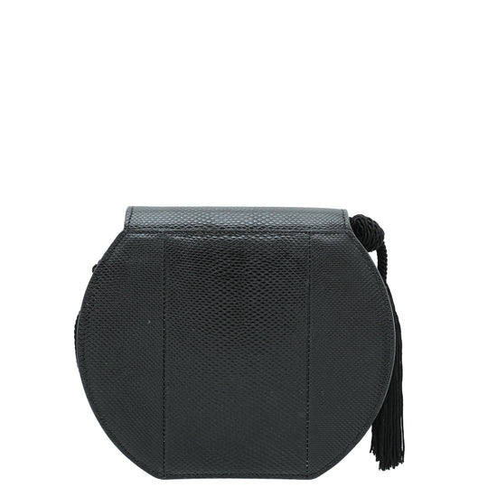 YSL Black Tassel Demi Lune Minaudiere Bag