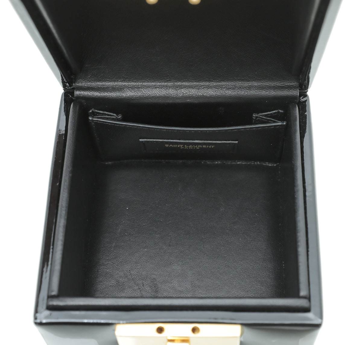 YSL Black Jerry Cube Box Clutch