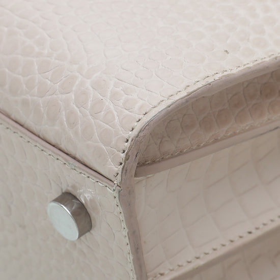 YSL Light Pink Croc Embossed Sac De Jour Baby Bag – The Closet