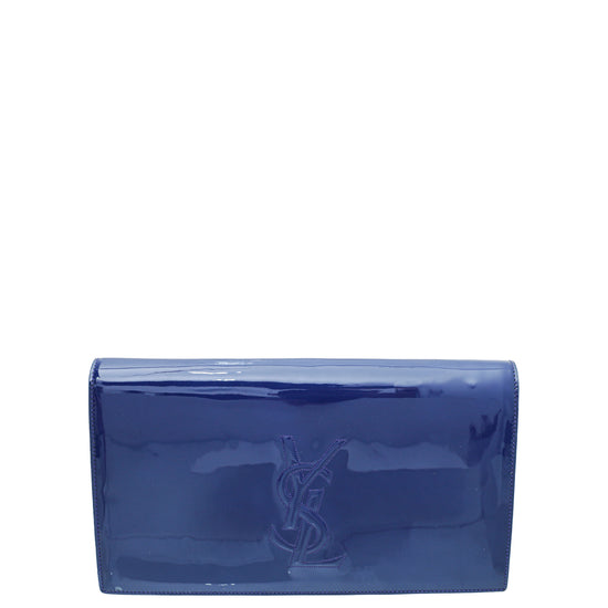 YSL Blue Belle De Jour Clutch Large