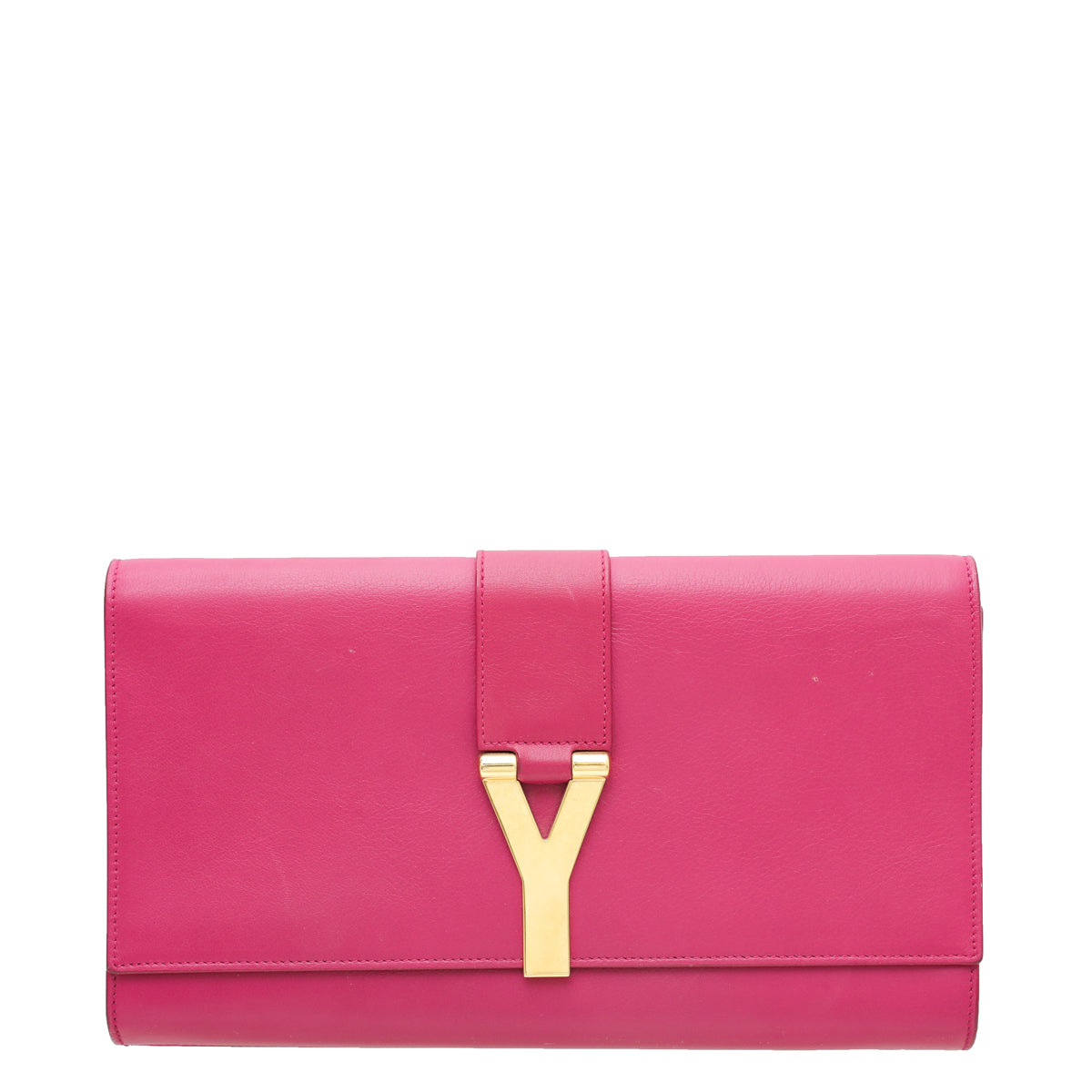 YSL Fuchsia Y-Ligne Clutch-YSL-THE CLOSET