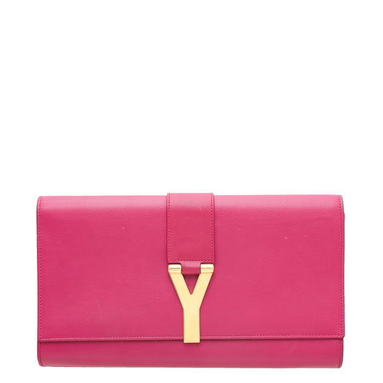 YSL Fuchsia Y-Ligne Clutch