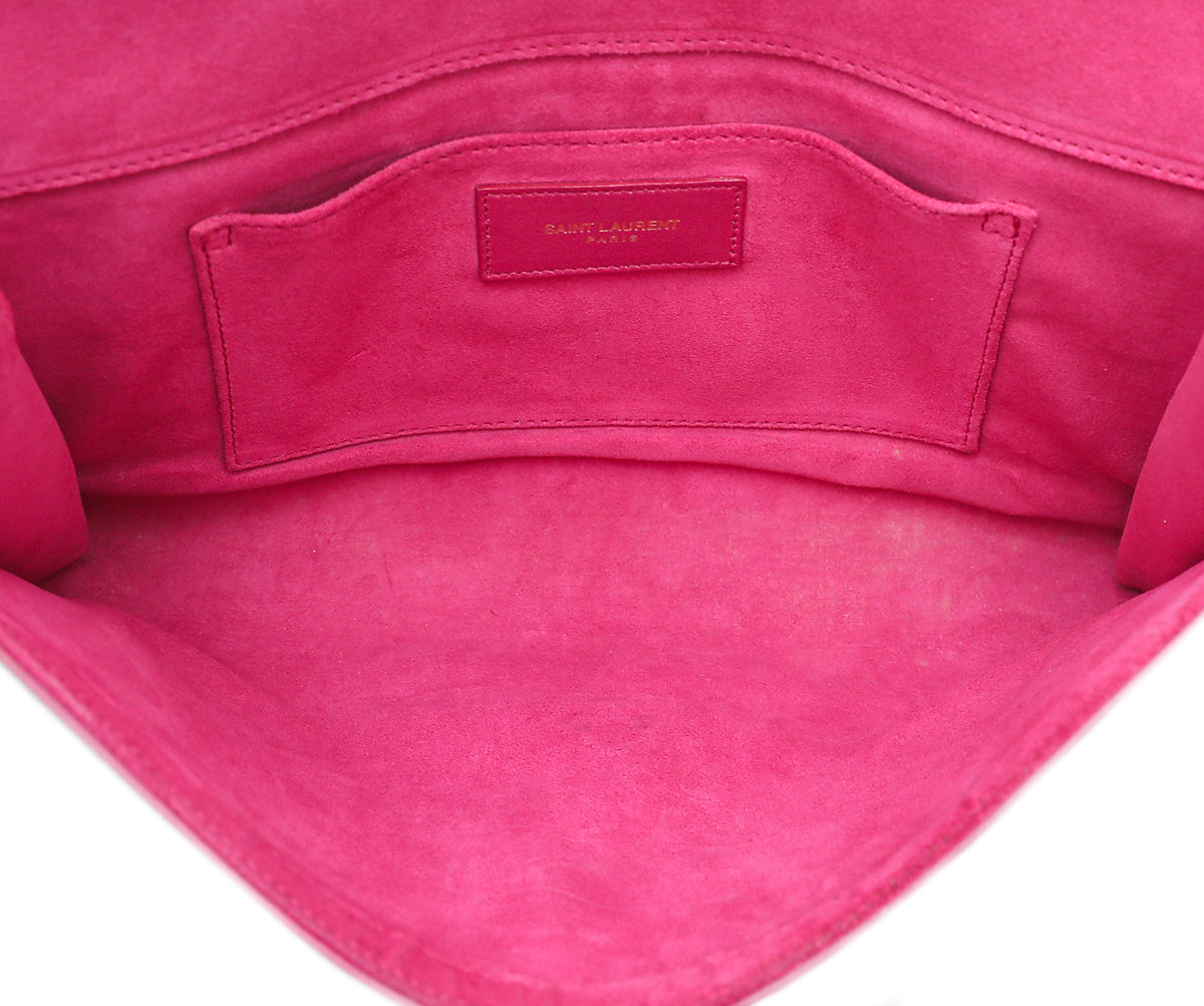 YSL Fuchsia Y-Ligne Clutch