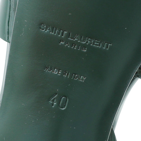 YSL Forest Green Tribute Sandal 40