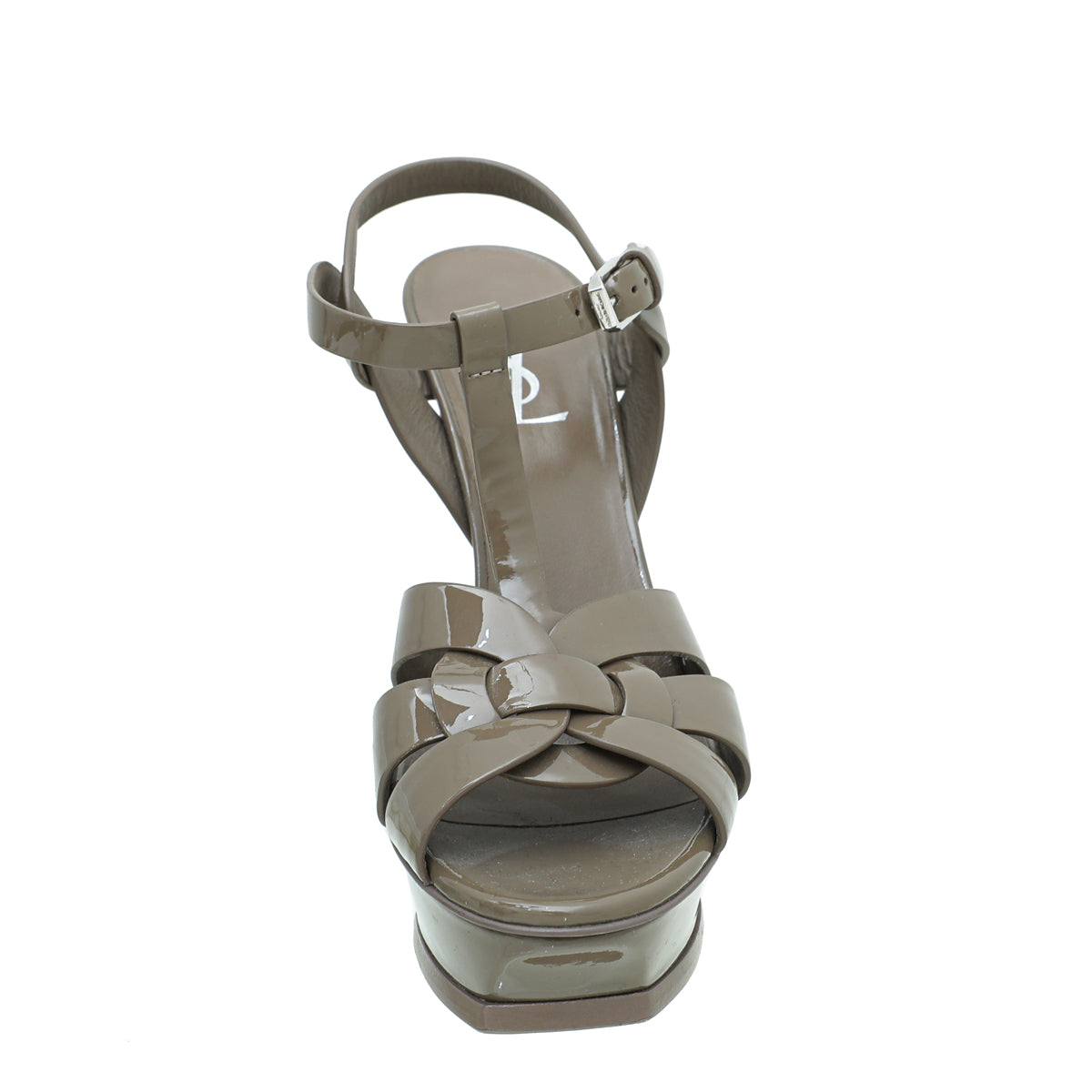 YSL Taupe Tribute Sandal 39-YSL-THE CLOSET