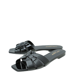 YSL Black Tribute Sandal 39