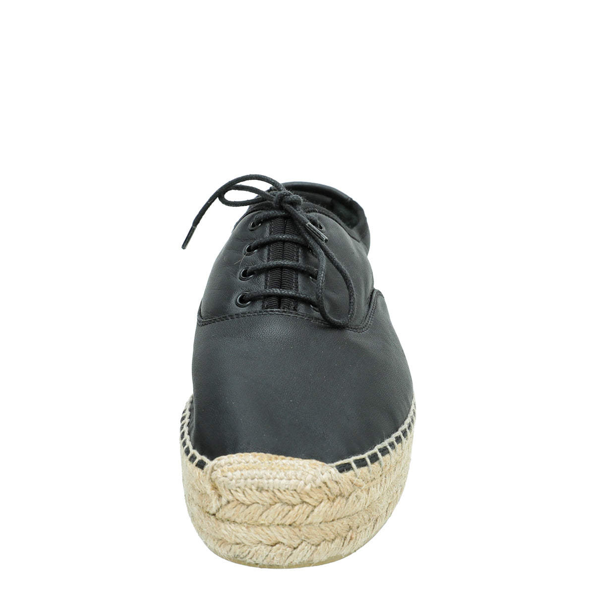YSL Black Lace Up Espadrille 38-YSL-THE CLOSET