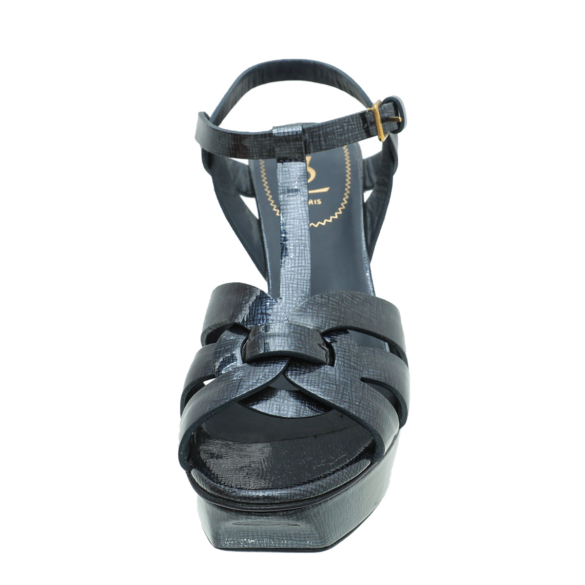 YSL Navy Blue Tribute Sandal 38-YSL-THE CLOSET