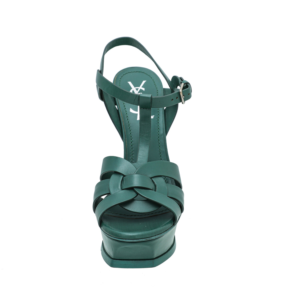 YSL Green Tribute High Heel Sandals 37.5-YSL-THE CLOSET