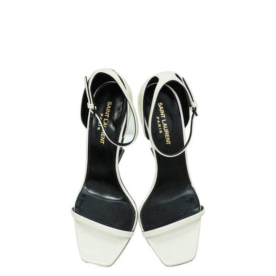 YSL White Opyum Pumps 38.5