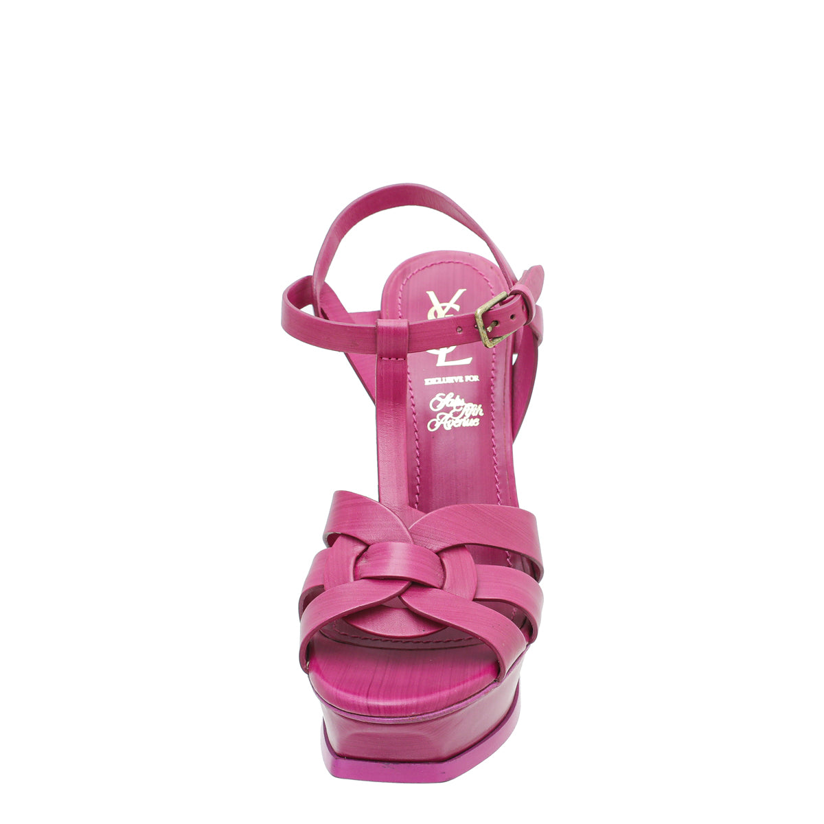 YSL Pink Tribute High Heel Sandals 38 THE CLOSET