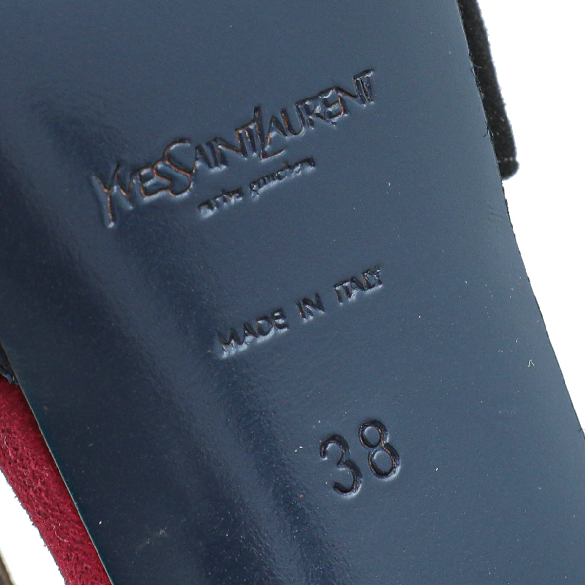 YSL Multicolor Suede Tribute Platform Sandal 38
