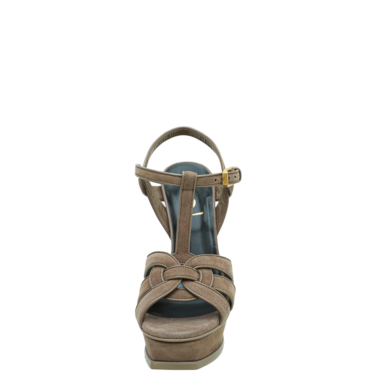 YSL Brown High Heeled Tribute Sandals 35.5-YSL-THE CLOSET