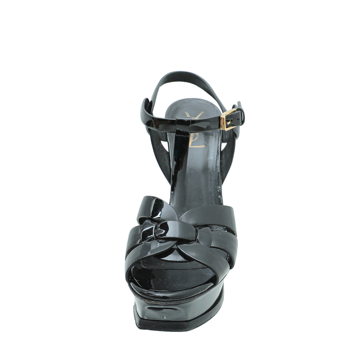 YSL Black Tribute Sandal 37.5-YSL-THE CLOSET