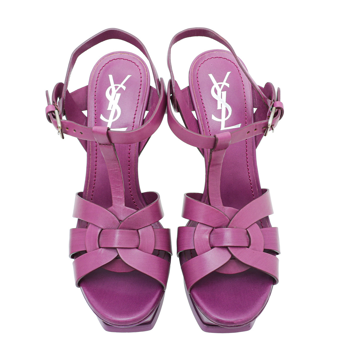 YSL Violet Tribute Sandal 37.5-YSL-THE CLOSET