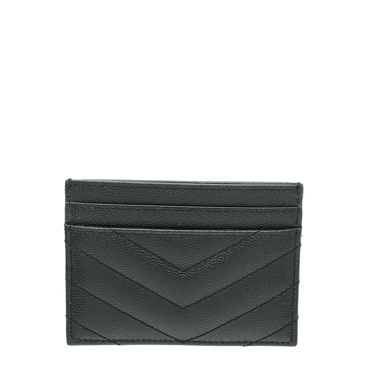 YSL Black Monogram Chevron Card Holder-YSL-THE CLOSET
