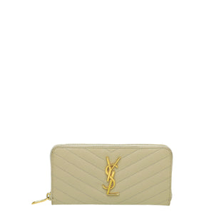 ysl beige cassandre zip حول المحفظة
