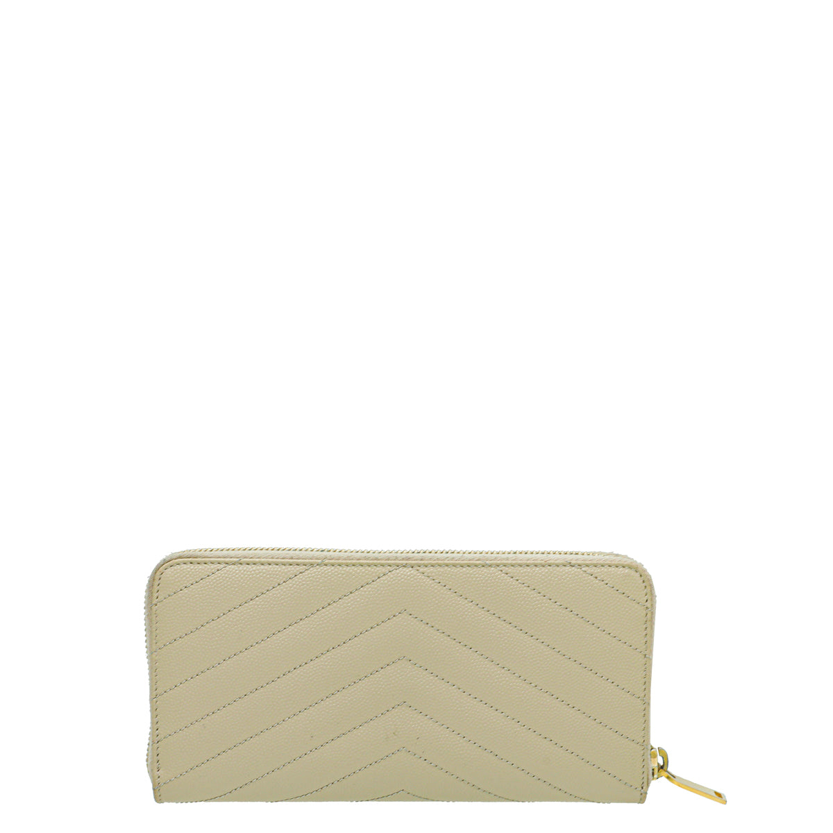 YSL Beige Cassandre Zip Around Wallet-YSL-THE CLOSET