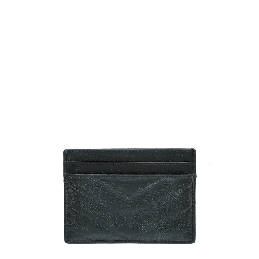 YSL So Black Monogram Card Holder-YSL-THE CLOSET