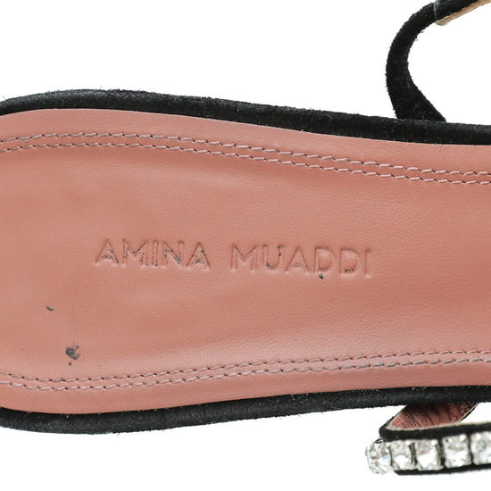 Amina Muaddi - Amina Muaddi Black Gilda Sandals 40 | The Closet
