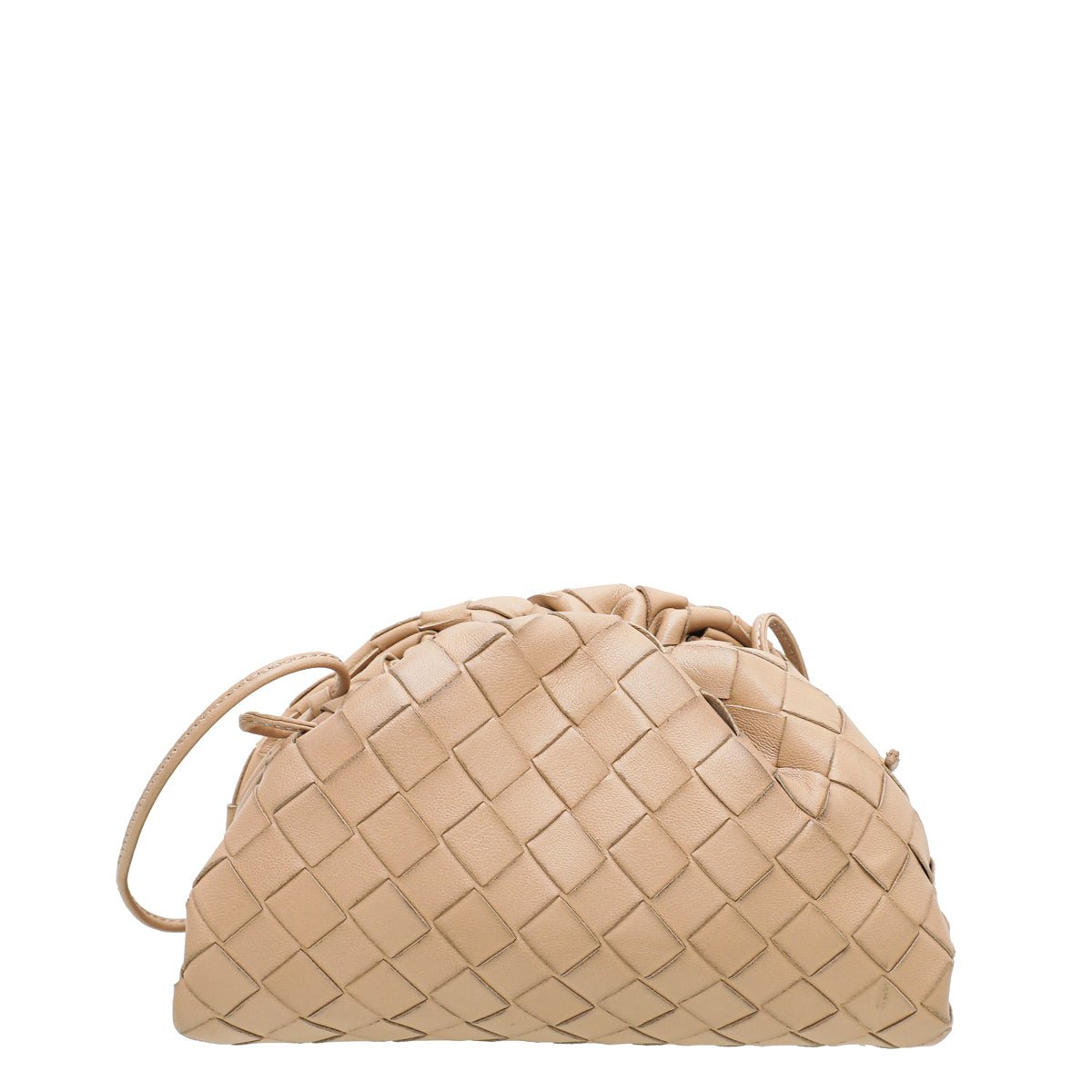 Bottega Veneta Almond Intrecciato Mini Pouch Bag-Bottega Veneta-THE CLOSET