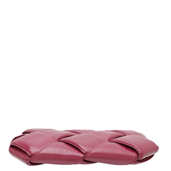 Bottega Veneta - Bottega Veneta Amaranto Maxi Intrecciato Padded Pouch Clutch | The Closet