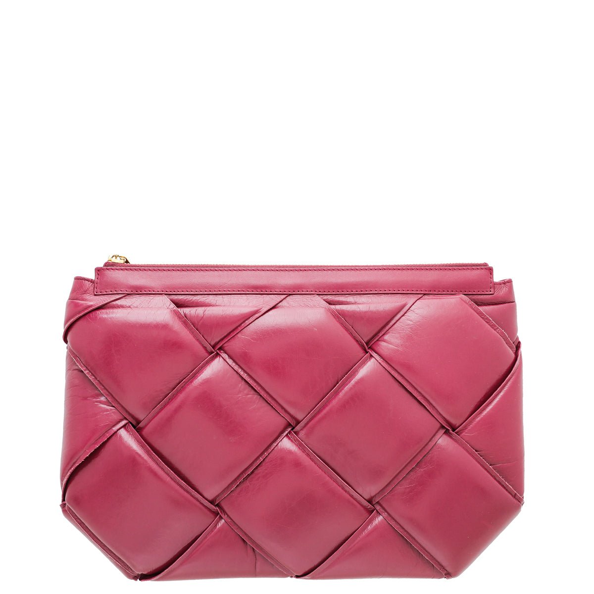 Bottega Veneta Amaranto Maxi Intrecciato Padded Pouch Clutch-Bottega Veneta-THE CLOSET