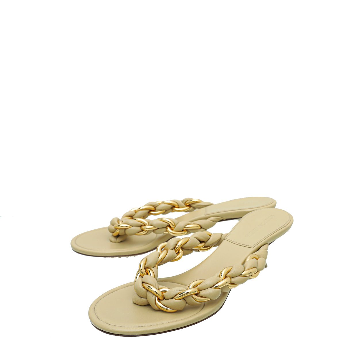 Bottega Veneta Beige Dot 55 Sandals 40-Bottega Veneta-THE CLOSET