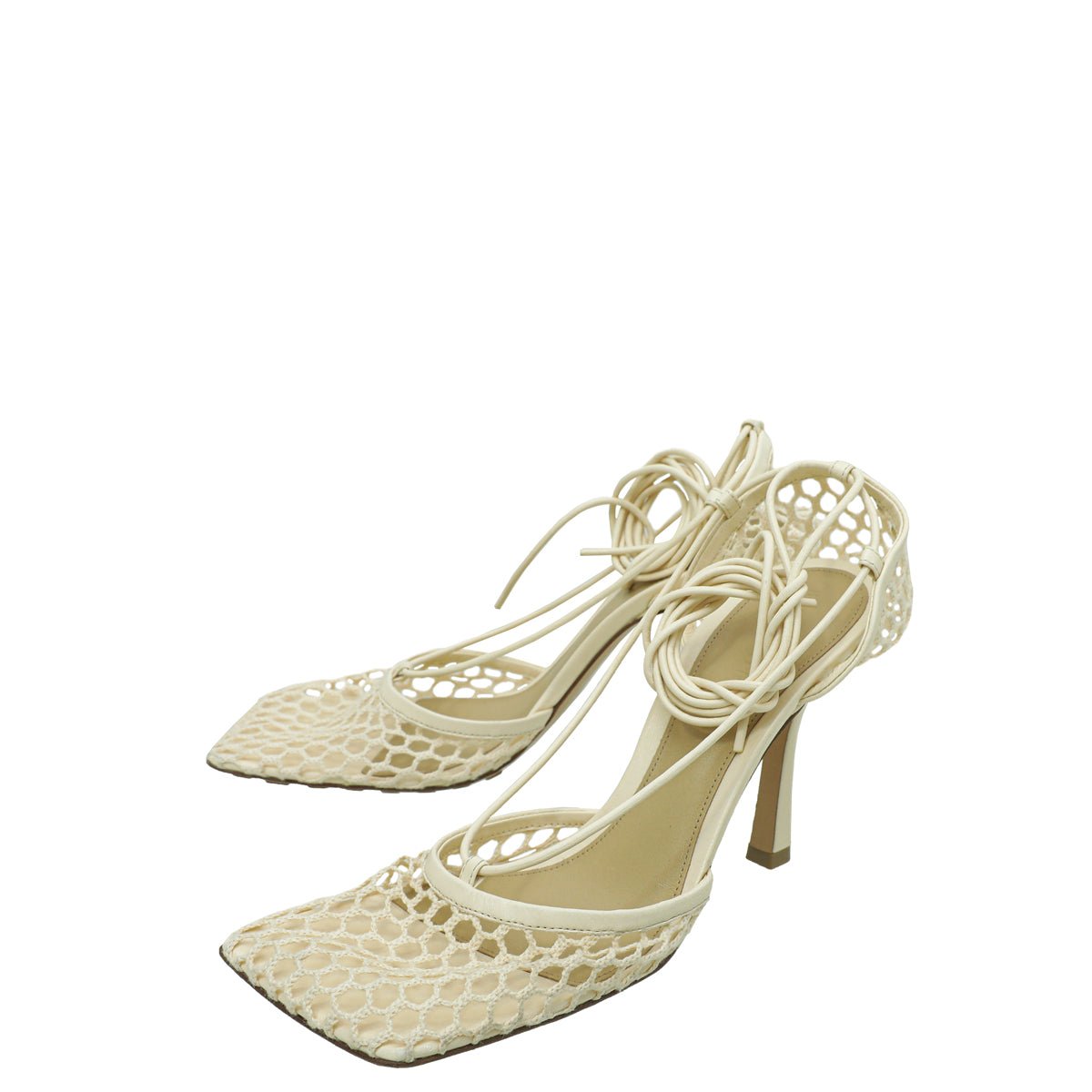 Bottega Veneta Beige Stretch Sandals 37-Bottega Veneta-THE CLOSET