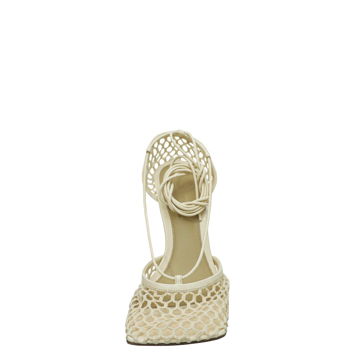 Bottega Veneta Beige Stretch Sandals 37-Bottega Veneta-THE CLOSET