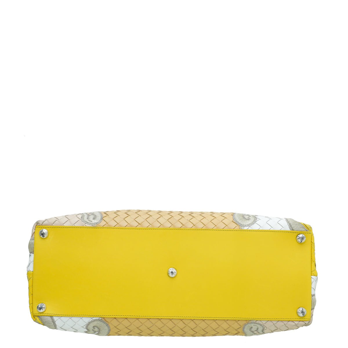 Bottega Veneta Bicolor Embroidered Intrecciato Tote Bag-Bottega Veneta-THE CLOSET