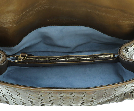 Bottega Veneta Bicolor Flap Clutch-Bottega Veneta-THE CLOSET