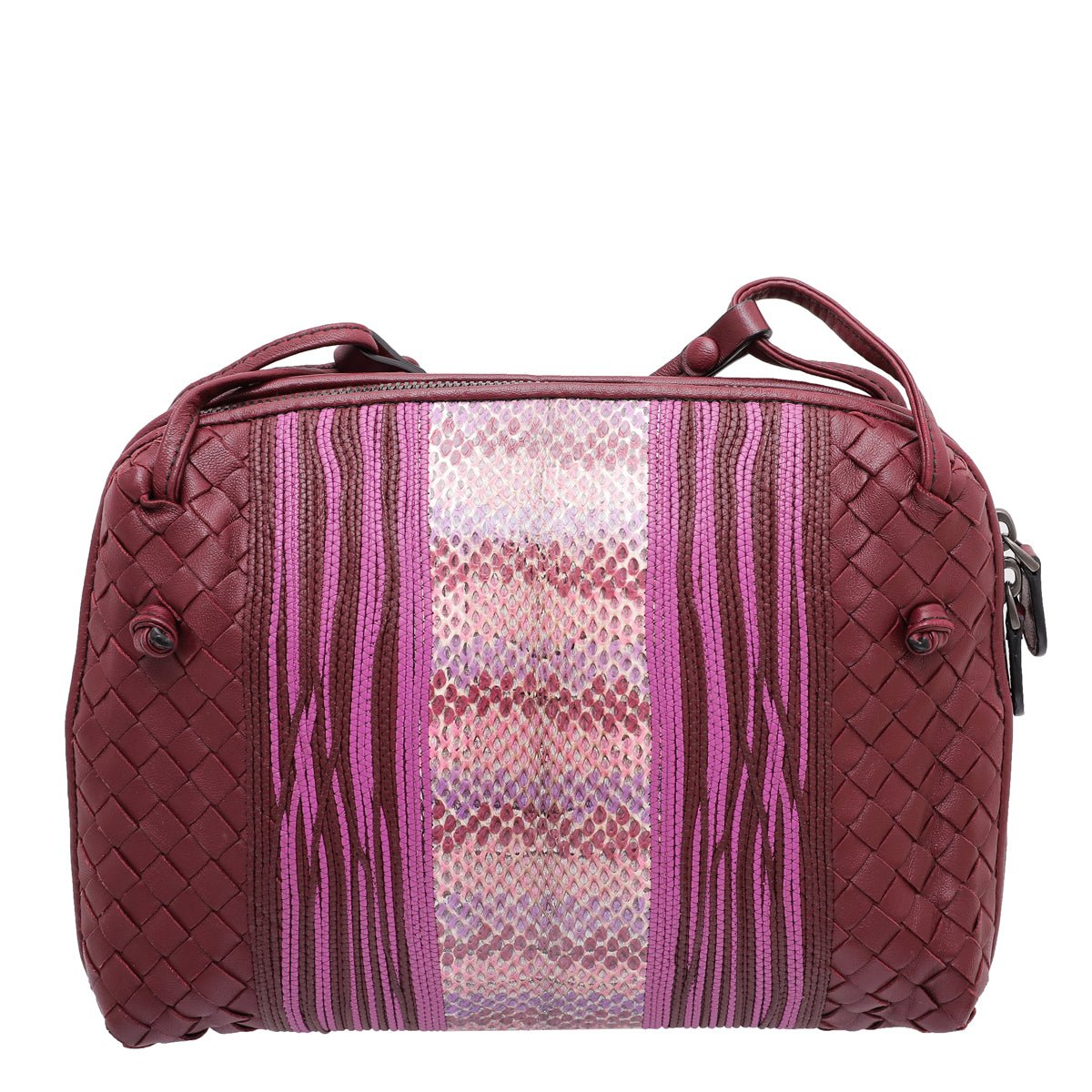 Bottega Veneta Bicolor Intrecciato Nodini Crossbody Bag-Bottega Veneta-THE CLOSET