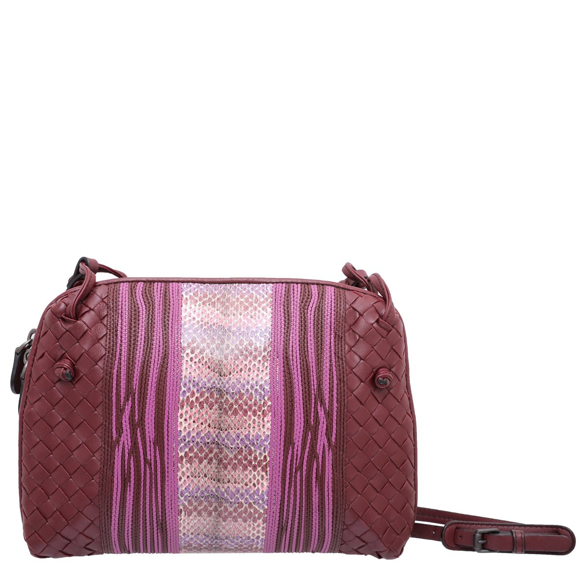 Bottega Veneta Bicolor Intrecciato Nodini Crossbody Bag-Bottega Veneta-THE CLOSET