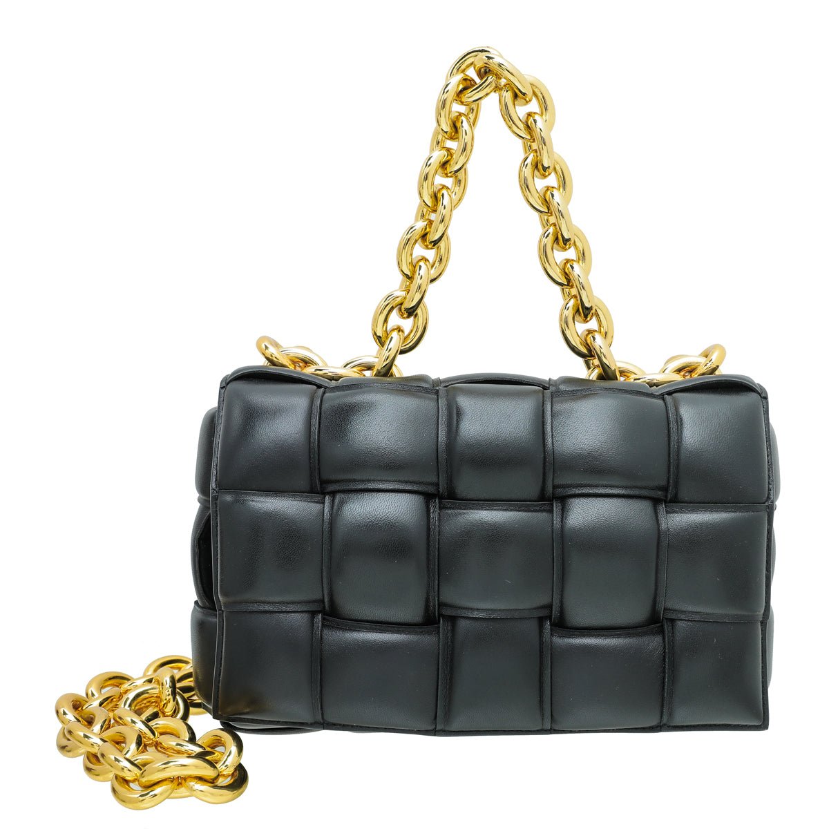 Bottega Veneta Black Cassette Chain Bag-Bottega Veneta-THE CLOSET