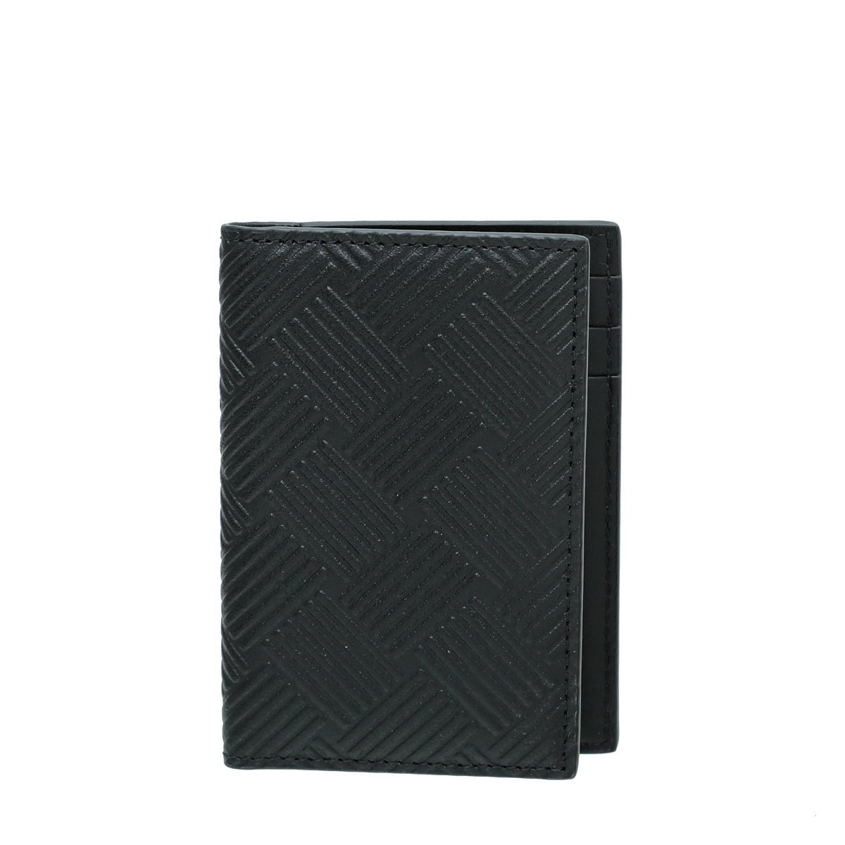 Bottega Veneta - Bottega Veneta Black Embossed Card Holder | The Closet
