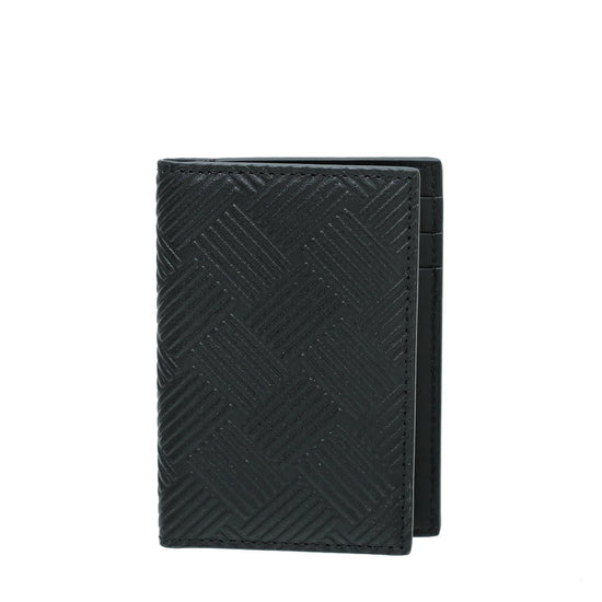 Bottega Veneta - Bottega Veneta Black Embossed Card Holder | The Closet