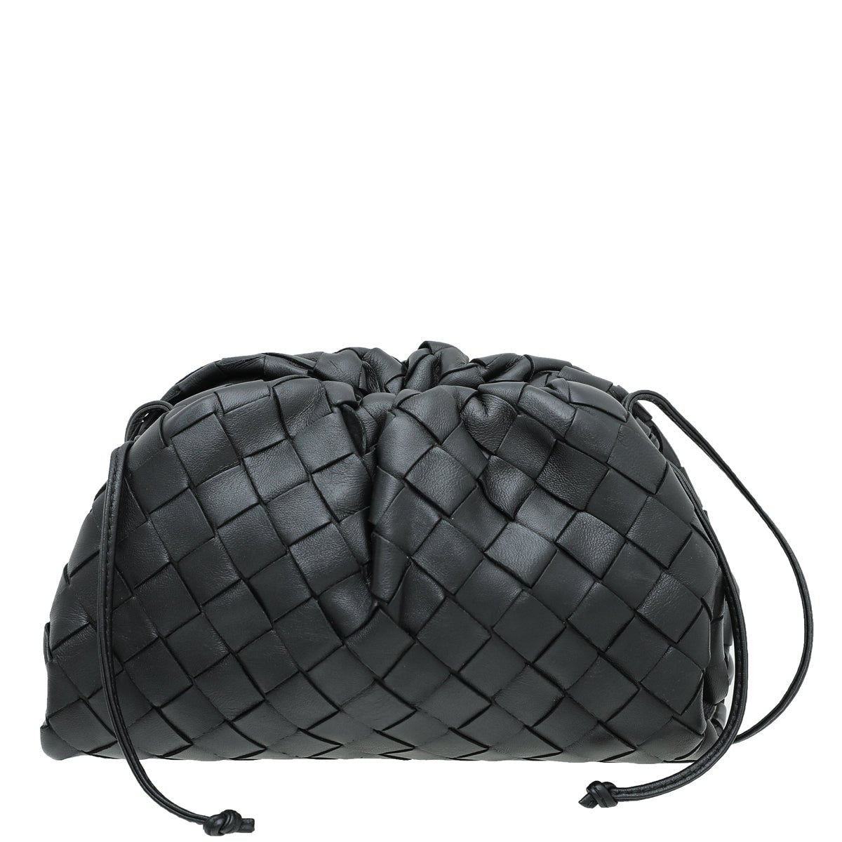 Bottega Veneta Black Intrecciato Nappa Mini Pouch Bag-Bottega Veneta-THE CLOSET