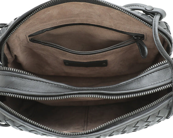 Bottega Veneta - Bottega Veneta Black Intrecciato Nodini Crossbody Bag | The Closet