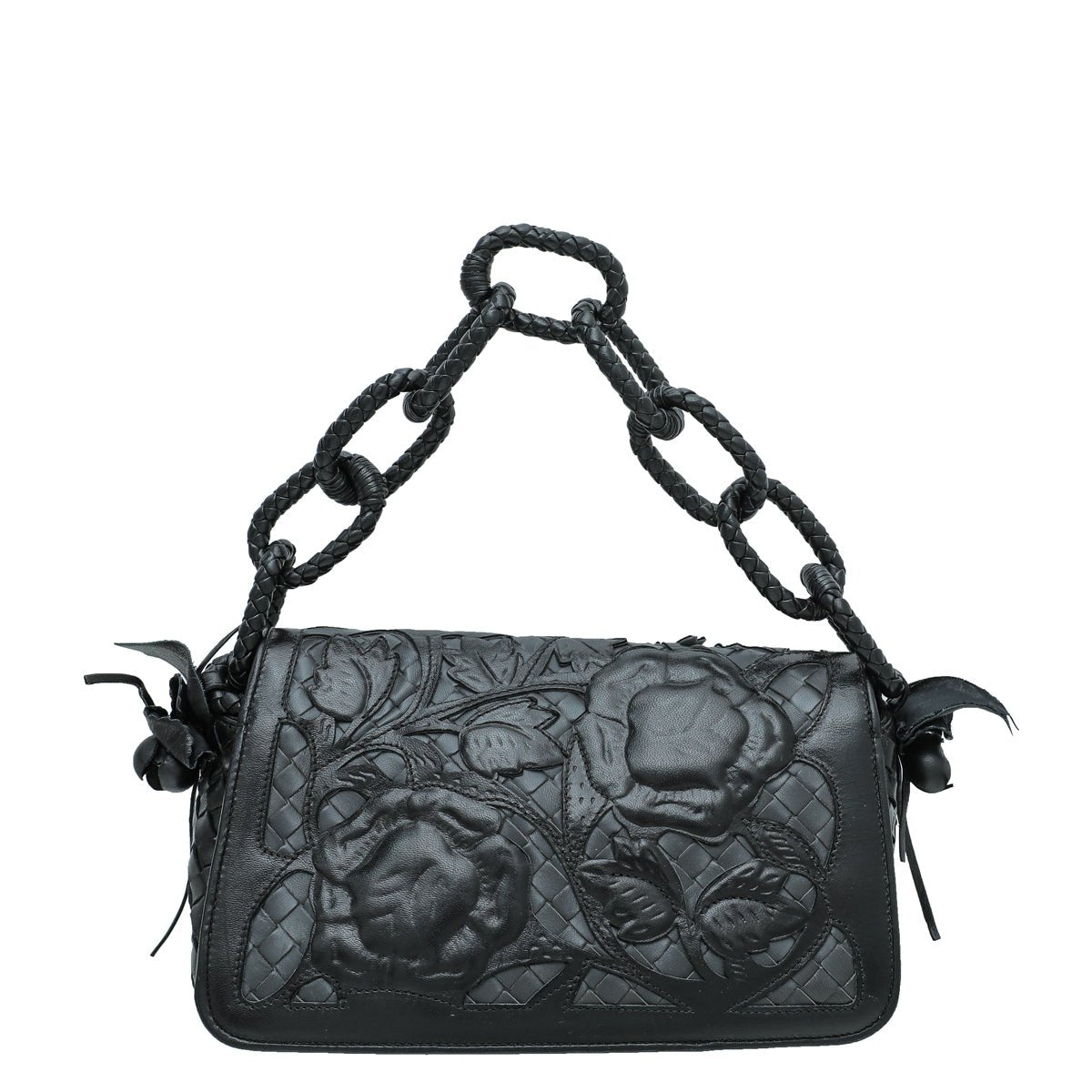 Bottega Veneta Black Ltd. Ed. Floral Sienna Bag-Bottega Veneta-THE CLOSET