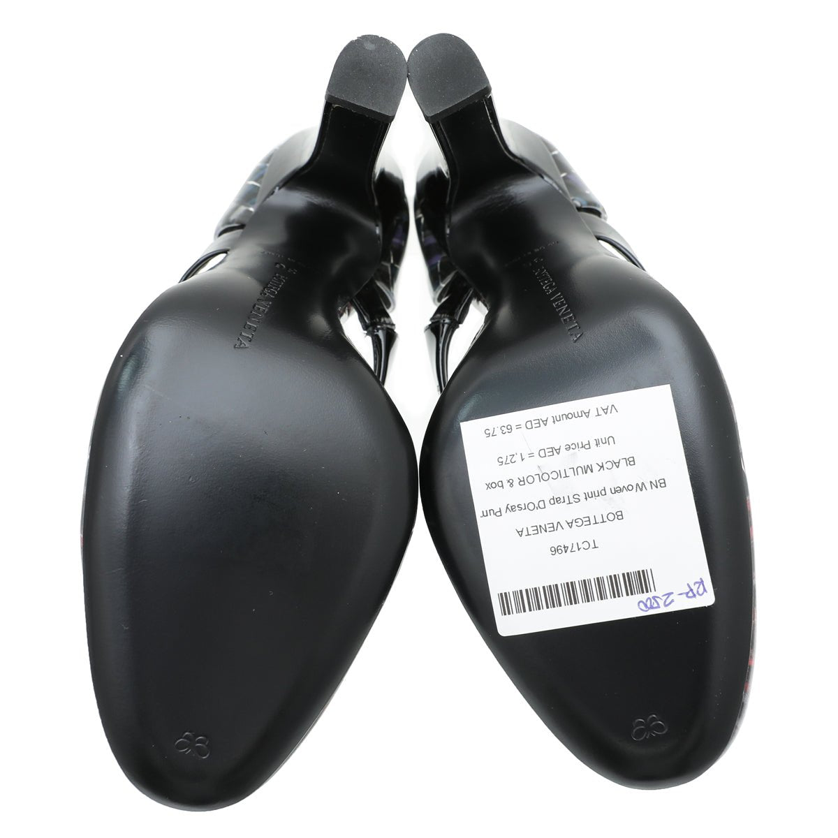 Bottega Veneta Black Multicolor Woven Print Strap D'orsay Pump 36-Bottega Veneta-THE CLOSET