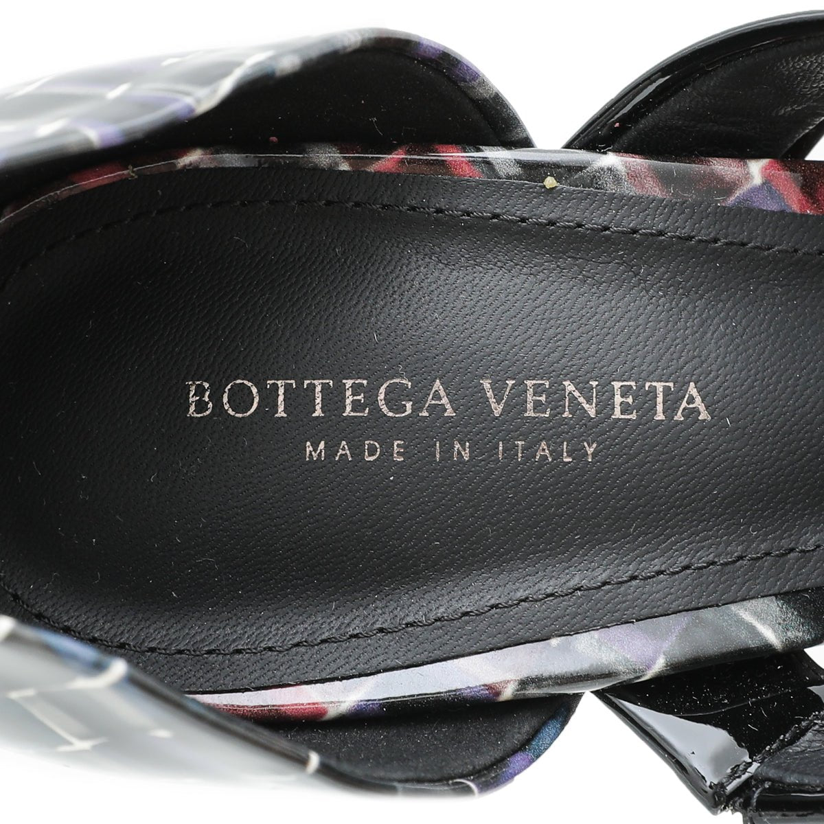 Bottega Veneta Black Multicolor Woven Print Strap D'orsay Pump 36-Bottega Veneta-THE CLOSET